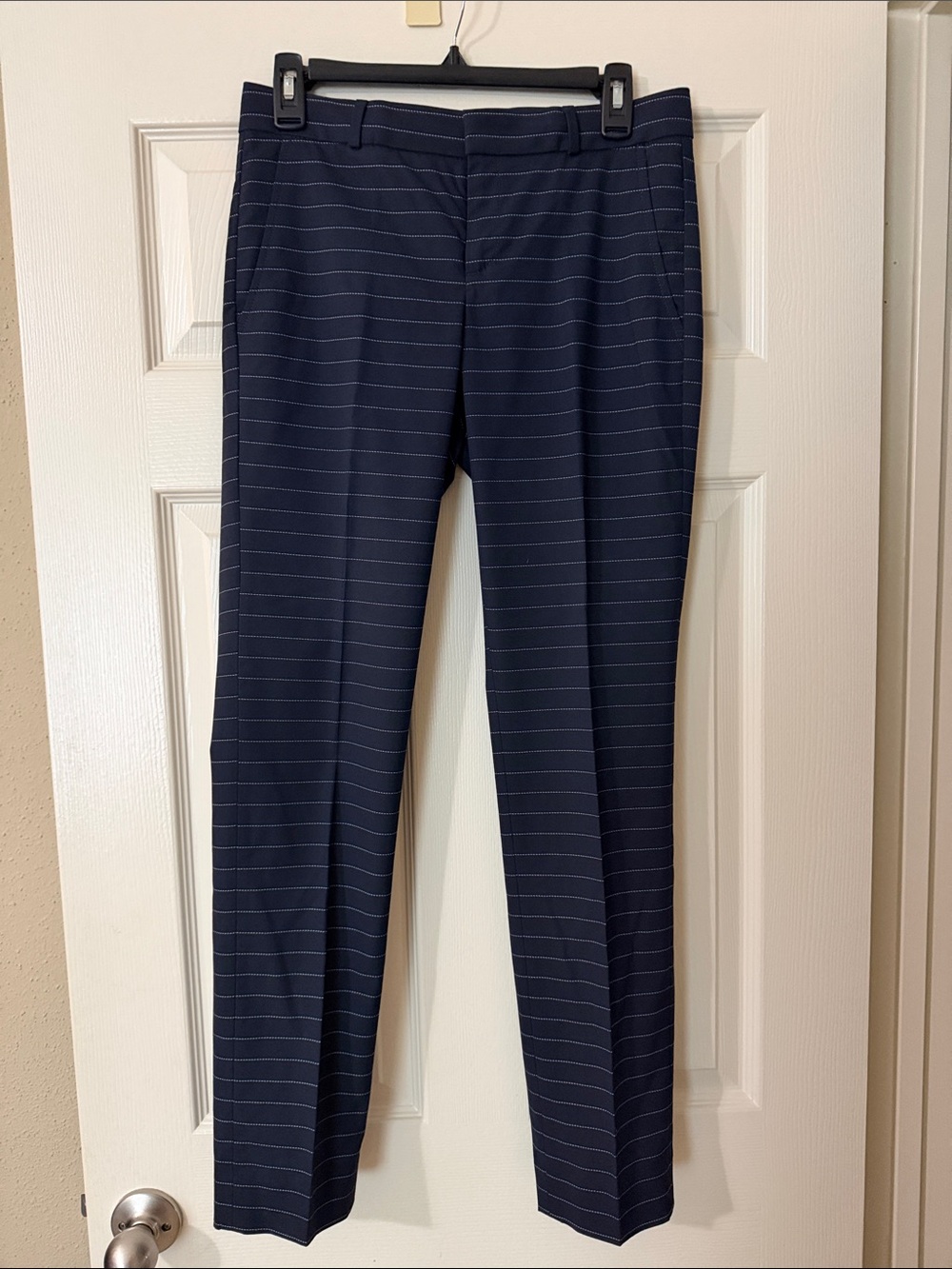 Banana Republic Navy Pinstripe Trousers